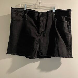 Madewell black rigid a-line Denim Skirt